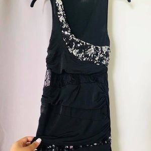 Selling Black Sequin Dress & Velvet Tobi Skirt